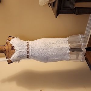 20. White lace dress Size Large